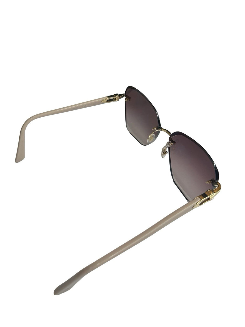 Cartier C Decor Purple Gradient Acetate Gold Tone Hardware Sunglasses Size-140