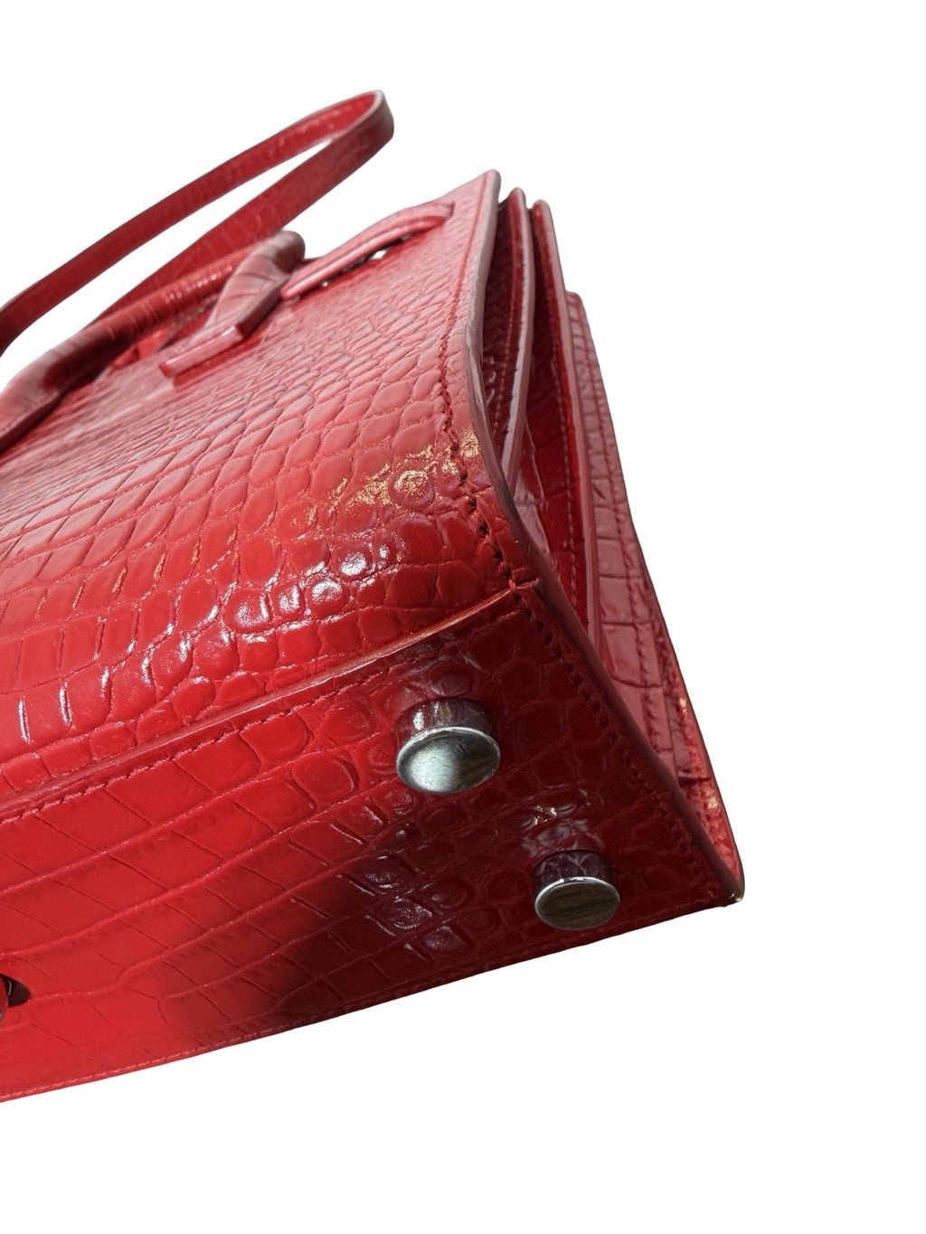 Saint Laurent YSL Sac De Jour Nano Crocodile Leather 