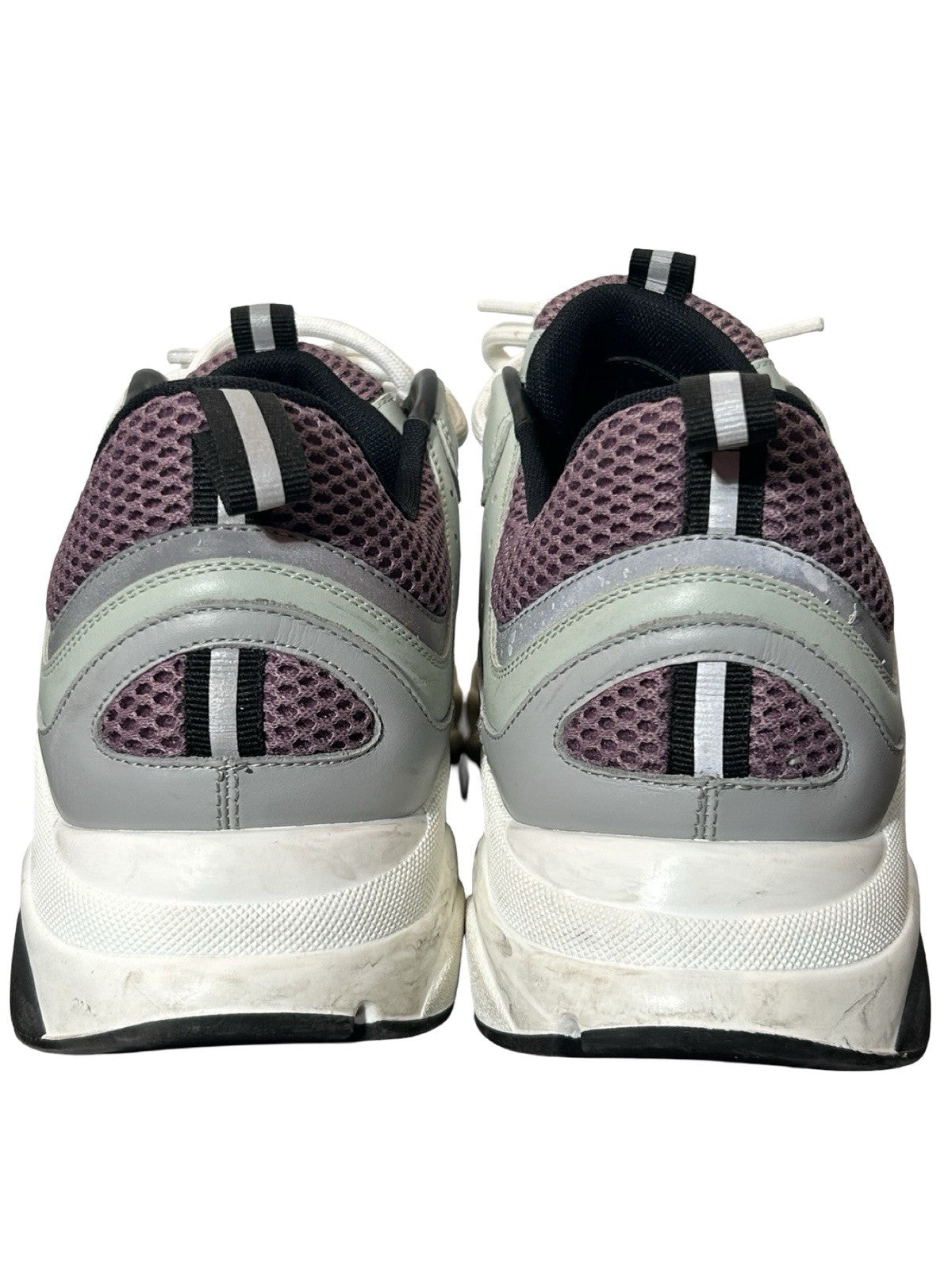 Christian Dior Technical Mesh Calfskin Mens B22 Sneakers 45 Cream Lavender