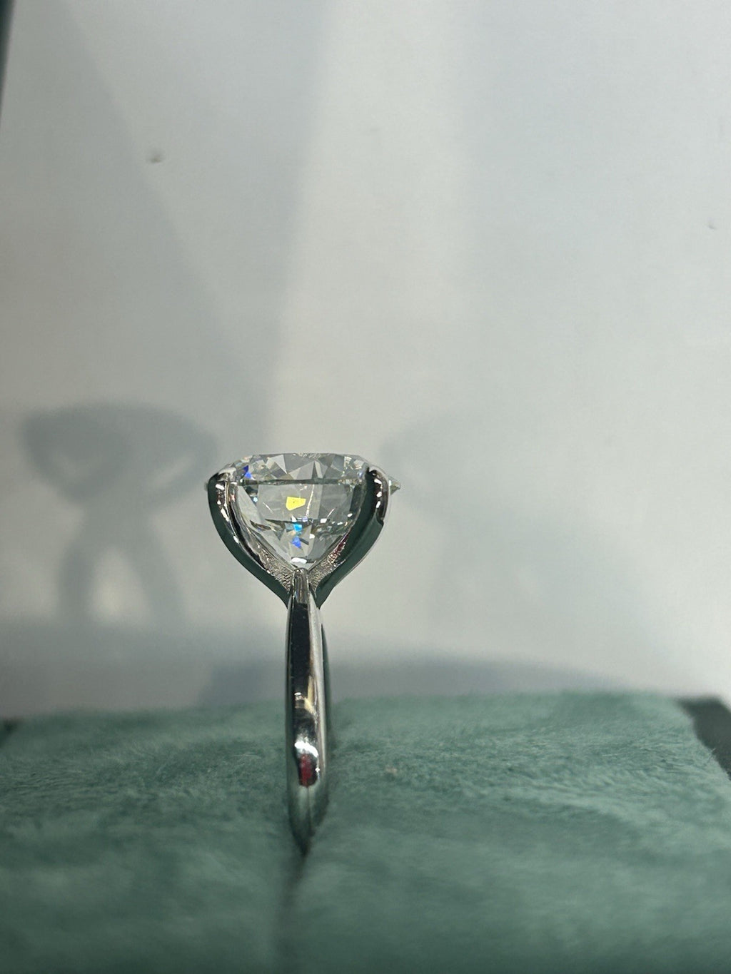 5.02 CARATS Round Brilliant Lab  Diamond, Solitaire Ring In 14k White Gold