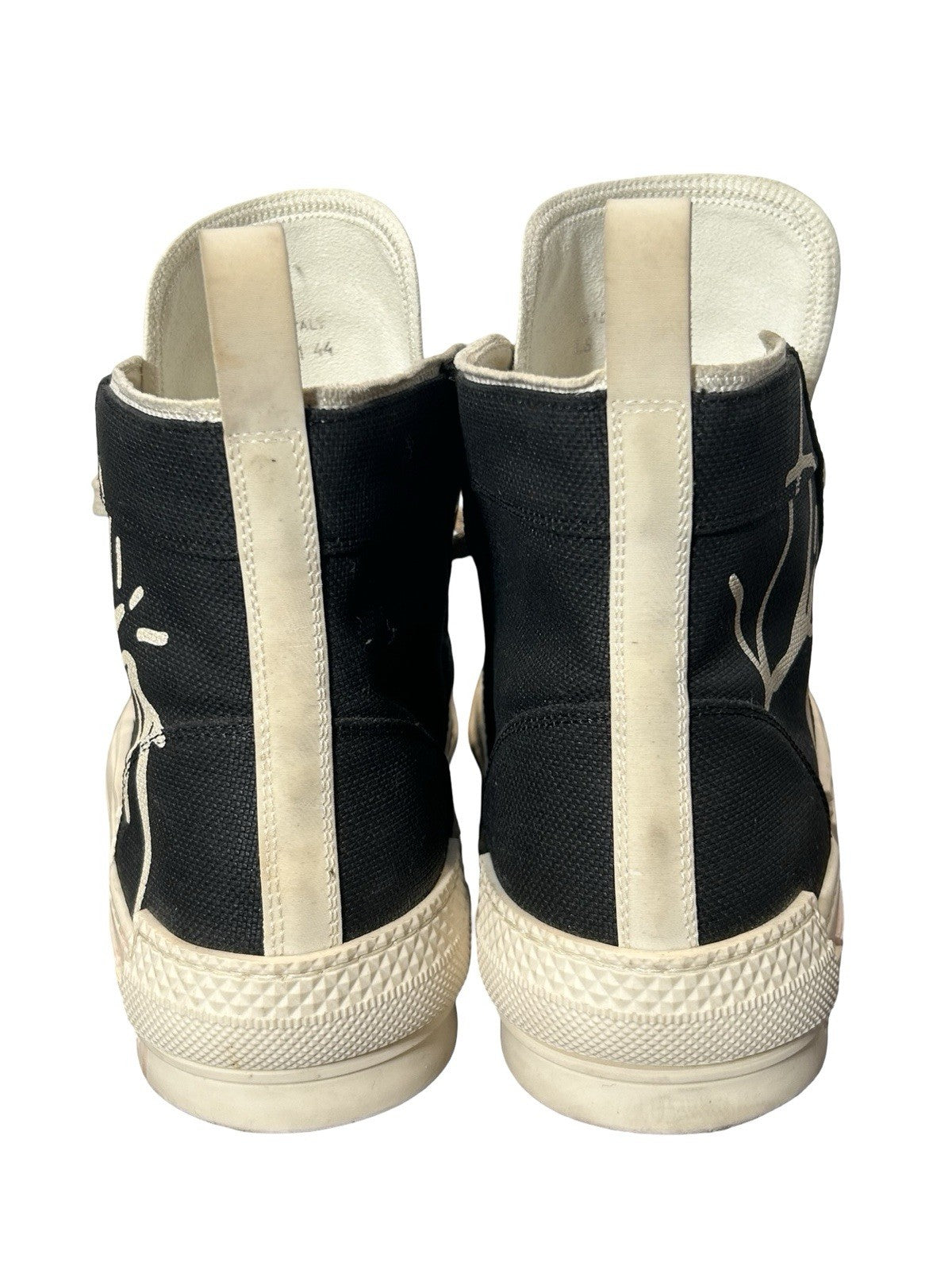 Christian Dior x Travis Scott B23 high-top sneakers black and beige canvas Sz 44