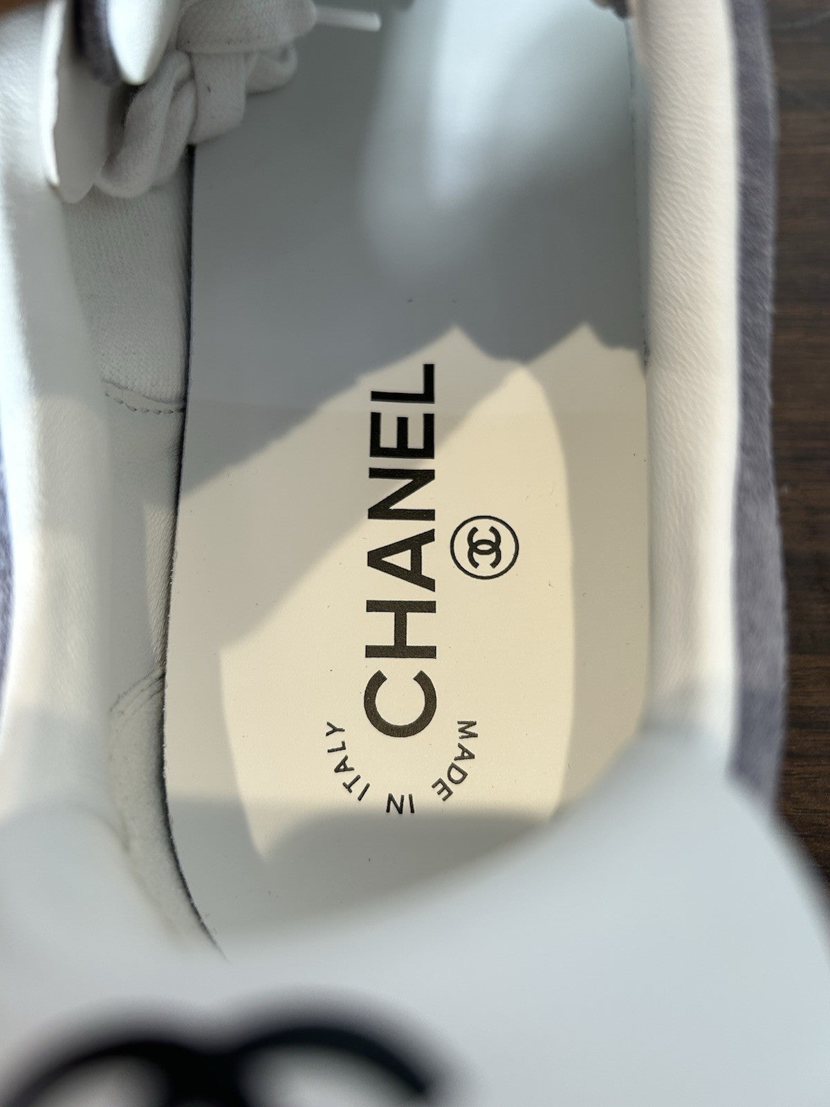 Chanel Women's CC Low-Top Flat Runner Sneakers Suede Size 40