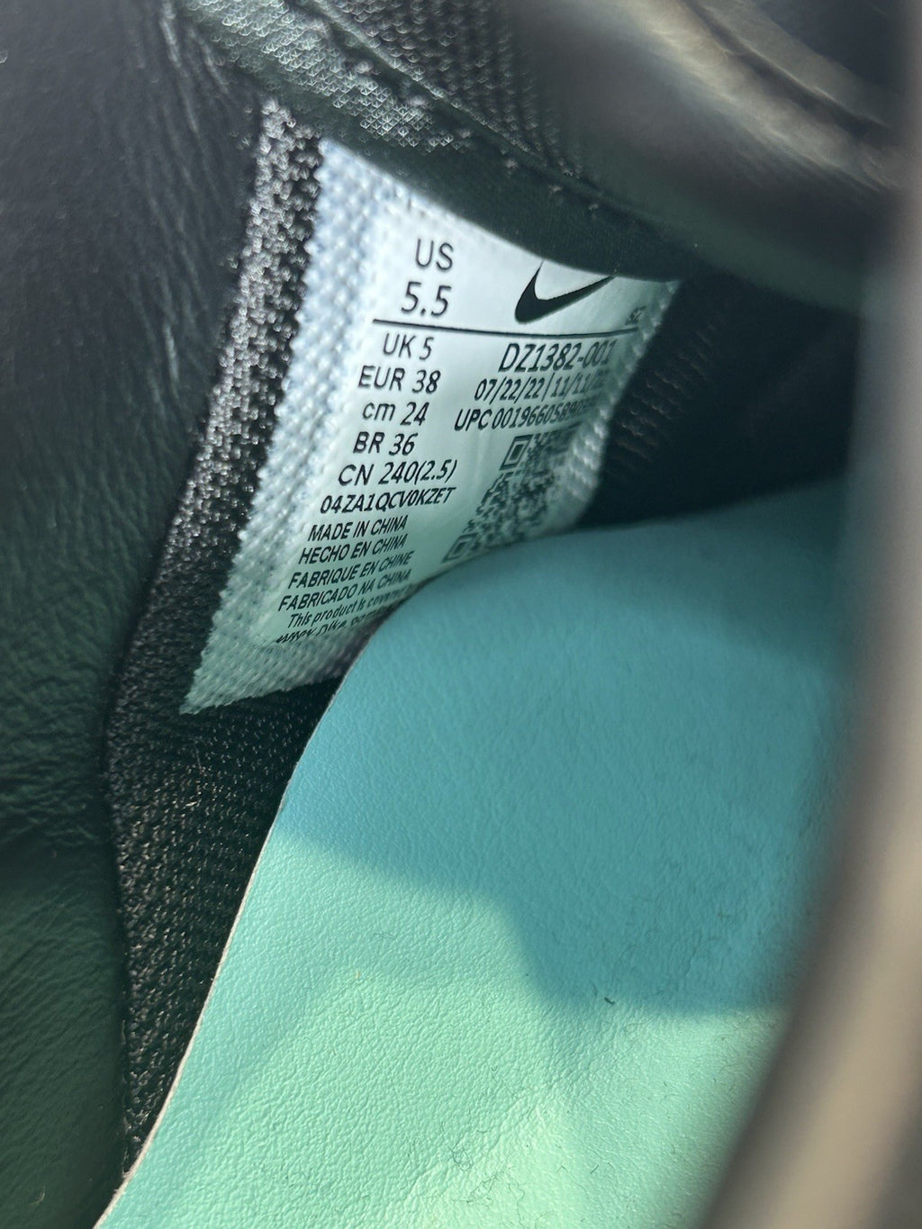 Nike Air Force 1 Low "Tiffany & Co. 1837 Size 5.5 US
