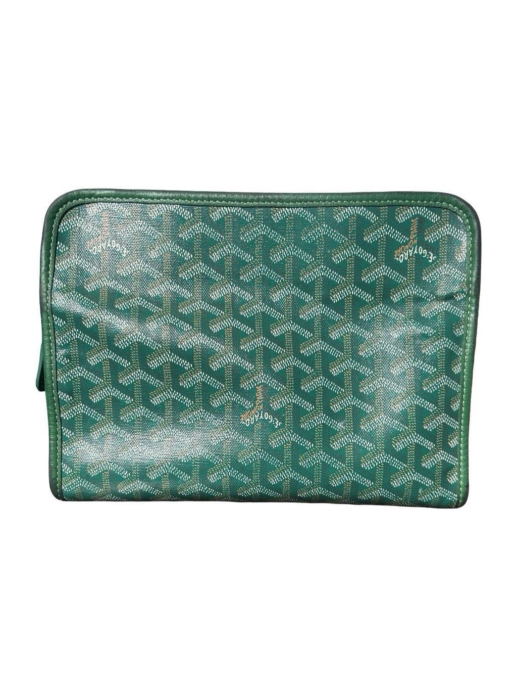 Goyard Goyardine Jouvence Toiletry Pouch Coated Canvas GM Green