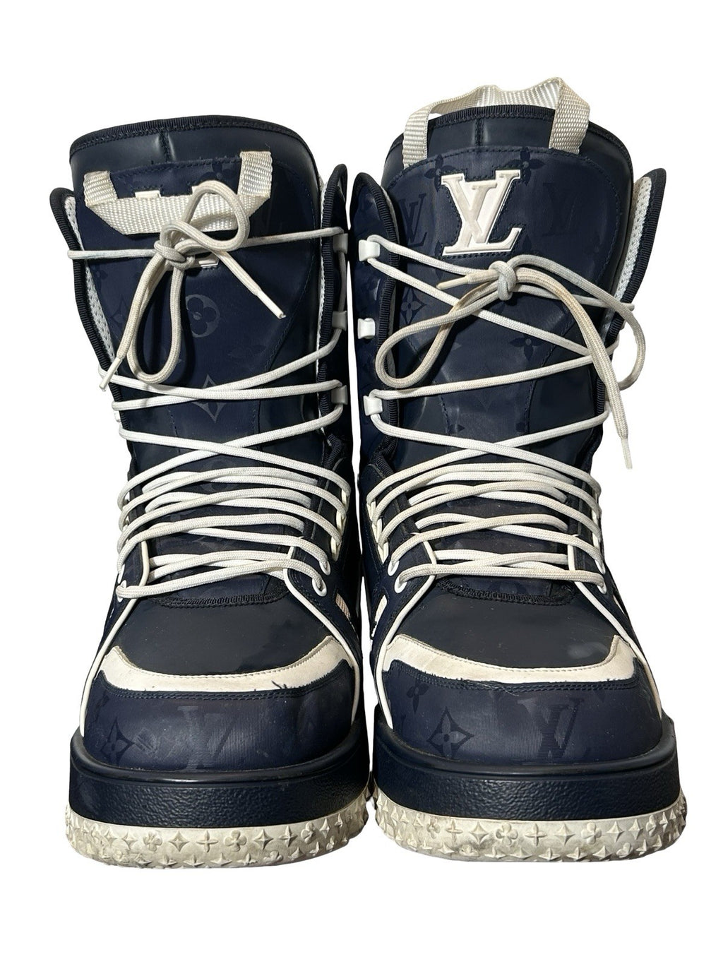 Louis Vuitton LV Snow Boots Marine navy and white colorway Size 10LV / 11US