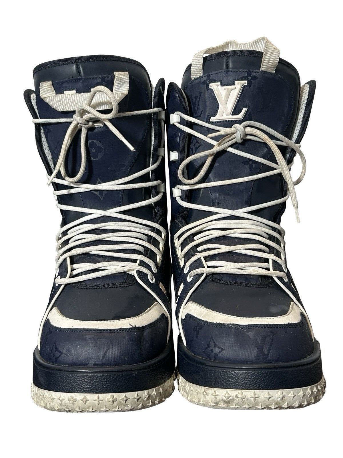 Louis Vuitton LV Snow Boots Marine navy and white colorway Size 10LV / 11US