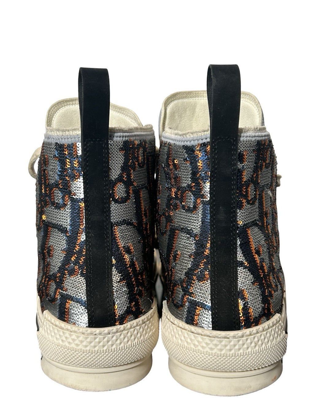 Christian Dior B23 Silver-tone high-top sneakers Size 44Eu / 10-10.5US