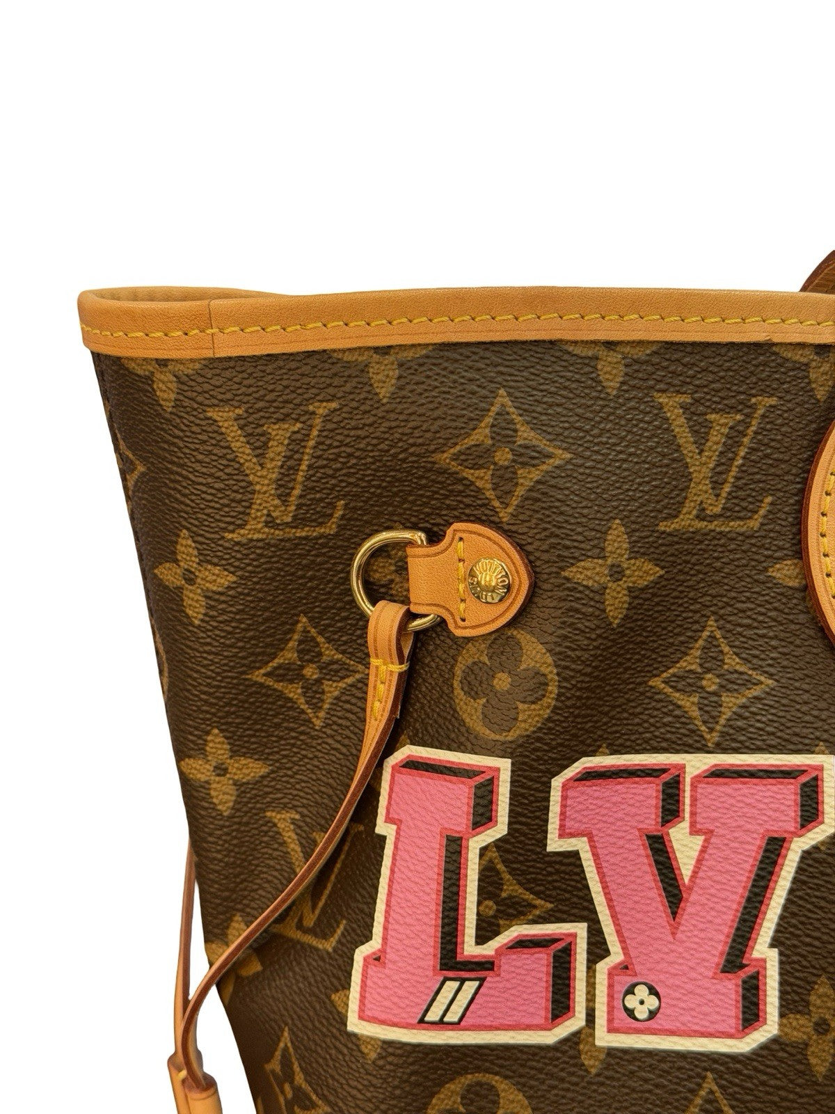 Louis Vuitton Neverfull NM Tote Limited Edition Patches Monogram Canvas MM