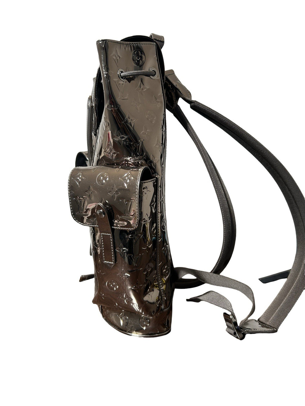 LOUIS VUITTON Monogram Mirror Christopher PM Backpack Chrome