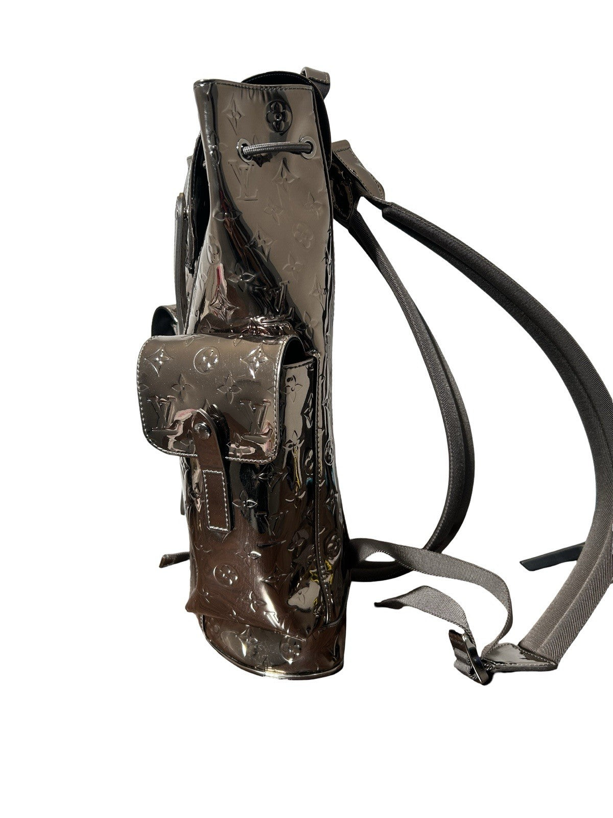 LOUIS VUITTON Monogram Mirror Christopher PM Backpack Chrome