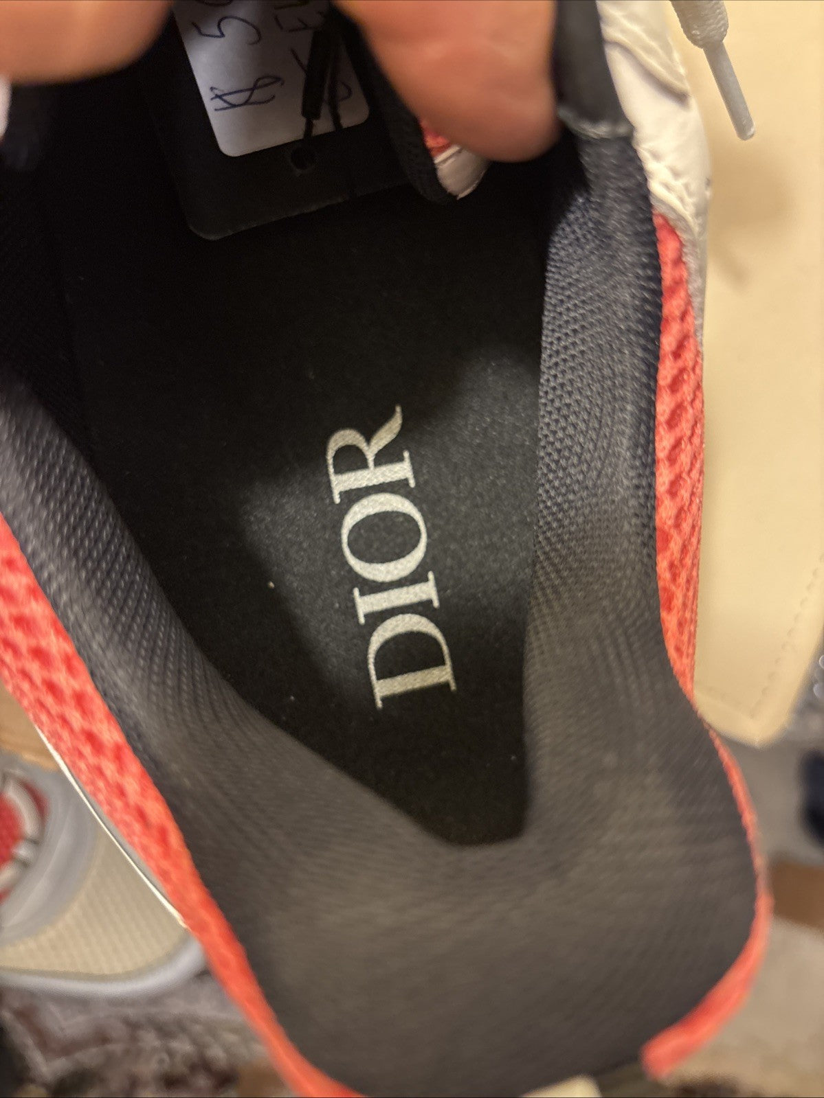 christian dior b22 sneakers mens White / Pink Sz 48 / US 15
