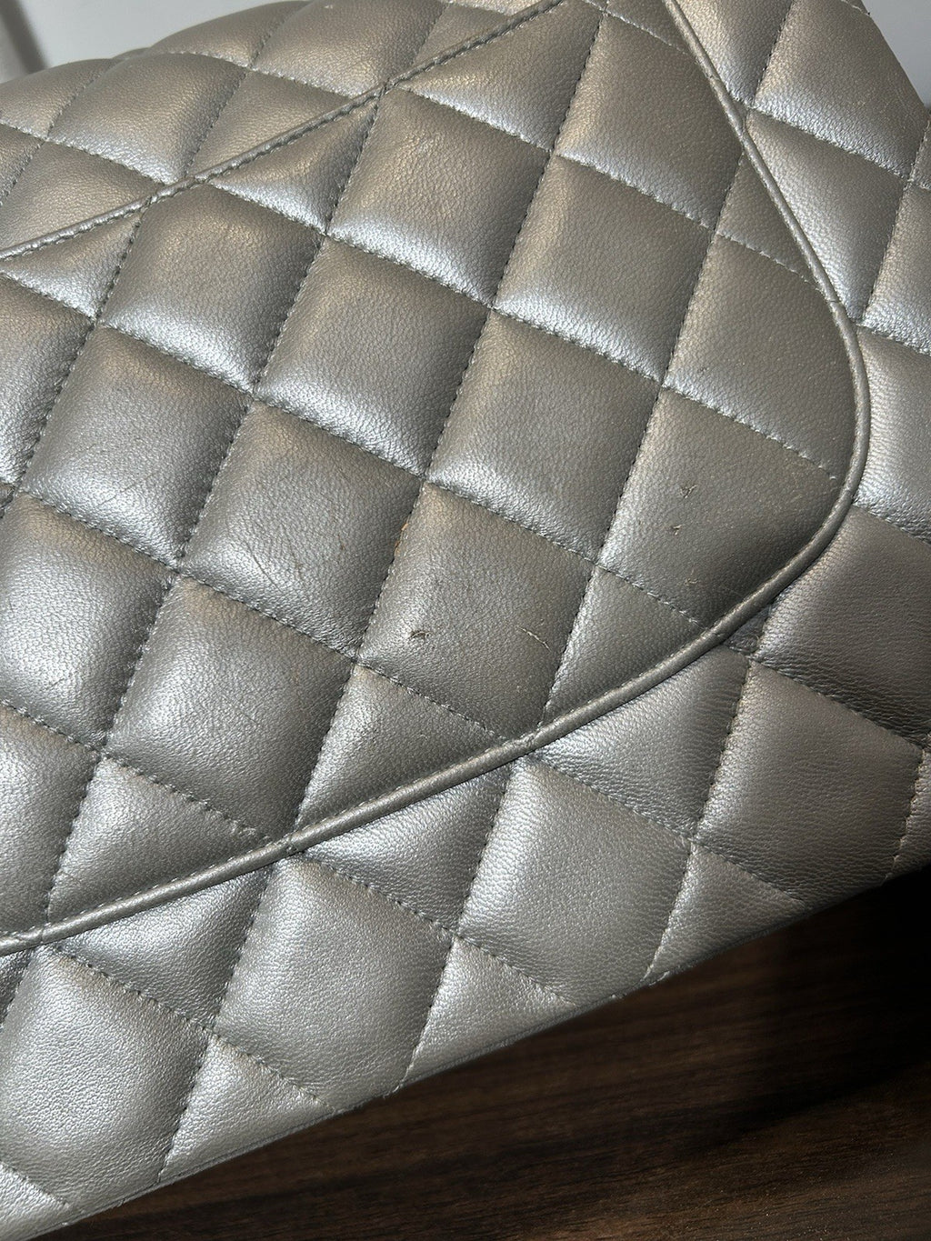 Chanel Classic Iridescent Jumbo Double Flap Bag