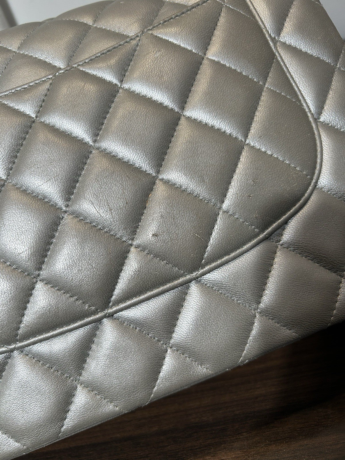 Chanel Classic Iridescent Jumbo Double Flap Bag