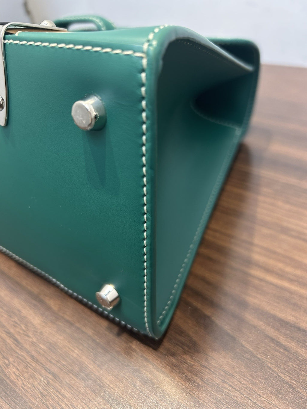 Goyard  Goyardine Saigon Green Top Handle  Bag