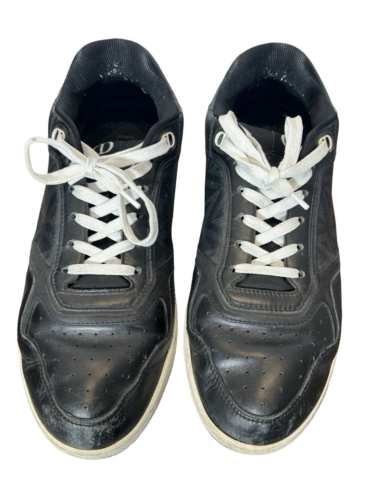 Dior Black CD Diamond Canvas B27 Low-top Sneakers Size EU 44 / 10-10.5US
