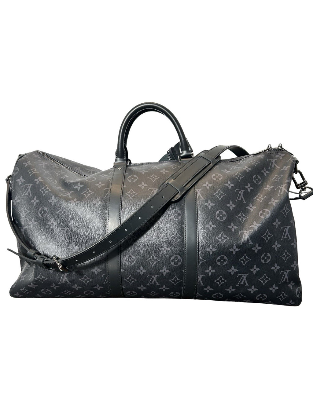 Louis Vuitton Keepall 55 Bandouliere In Monogram Eclipse Leather