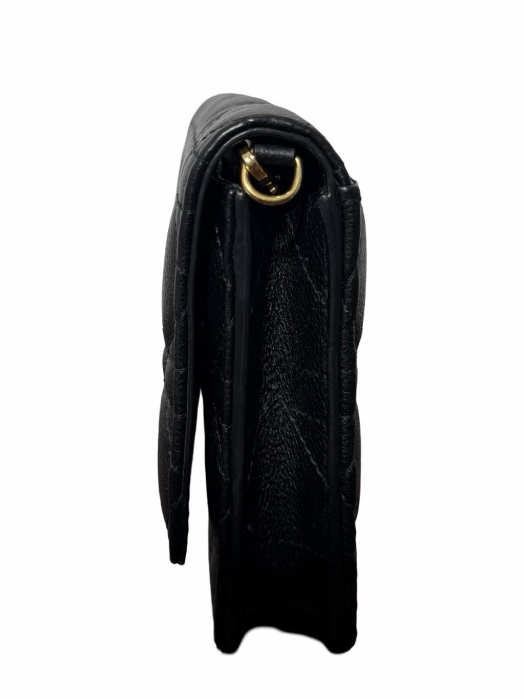 Dior Caro  Black Pouch with Chain 