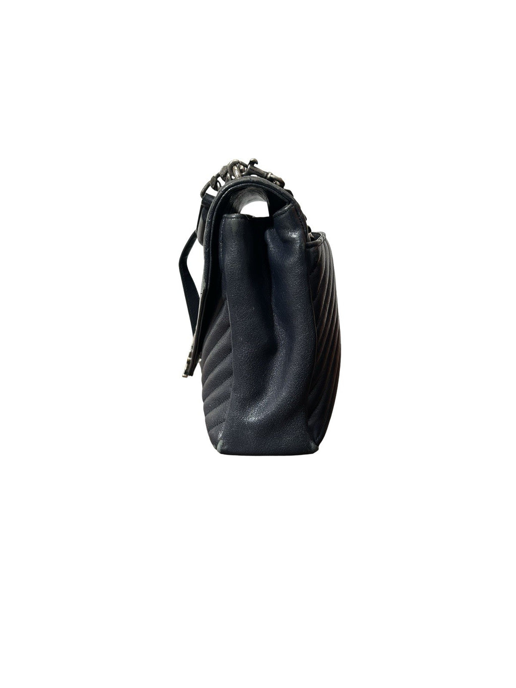 Saint Laurent Classic Monogram College Bag Matelasse Chevron Leather Large