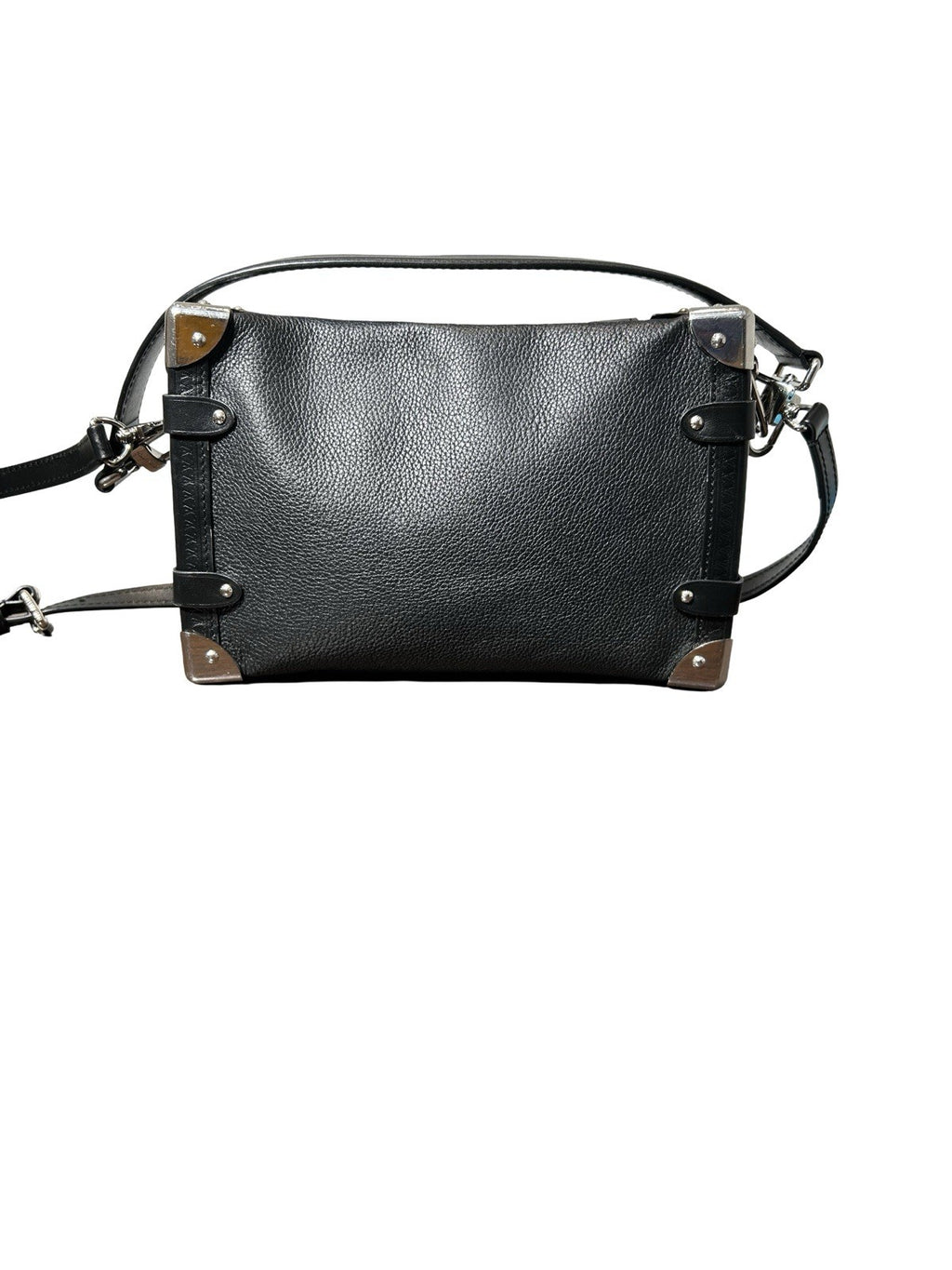 LOUIS VUITTON Calfskin Side Trunk MM Black
