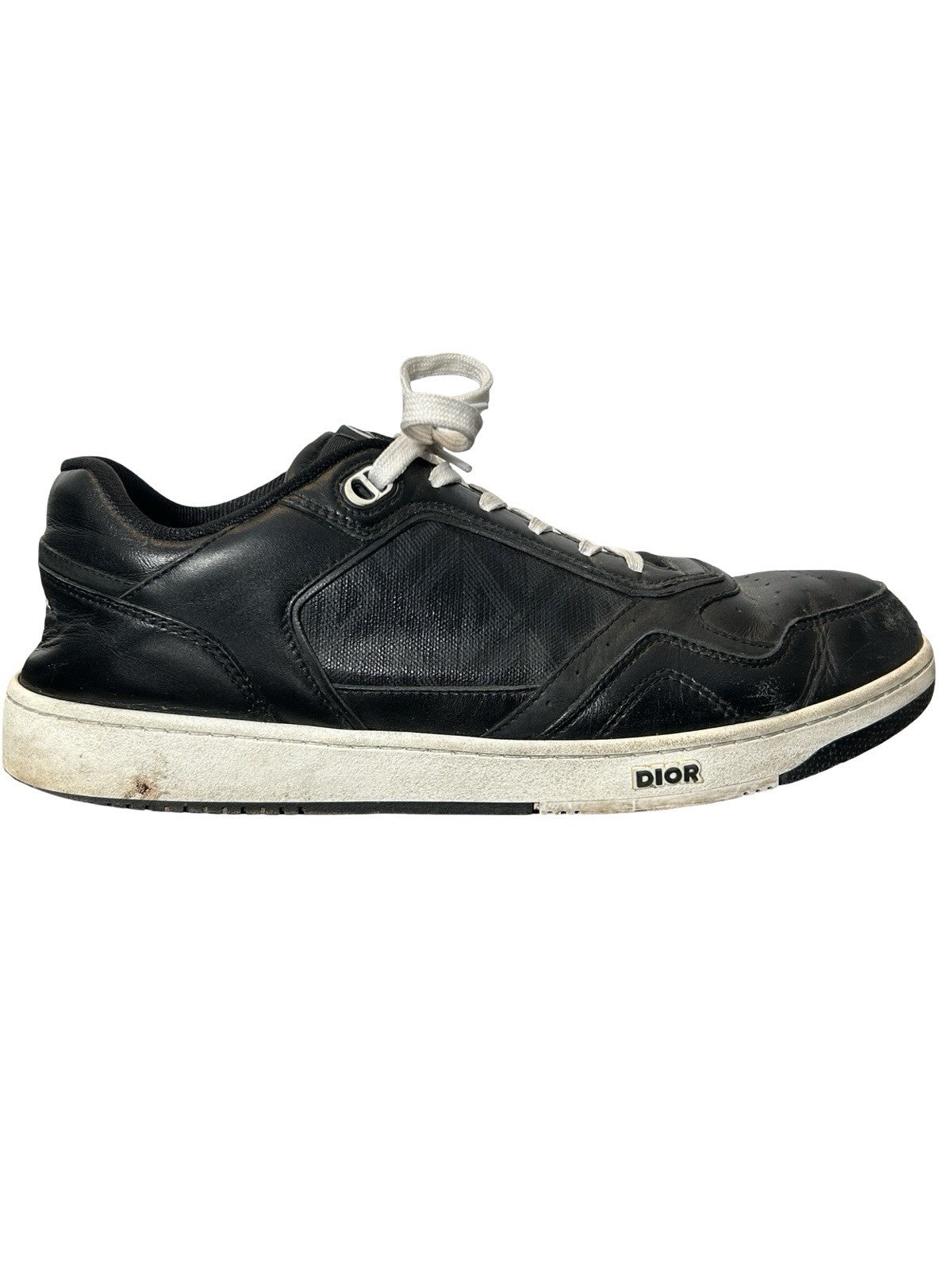 Dior Black CD Diamond Canvas B27 Low-top Sneakers Size EU 44 / 10-10.5US