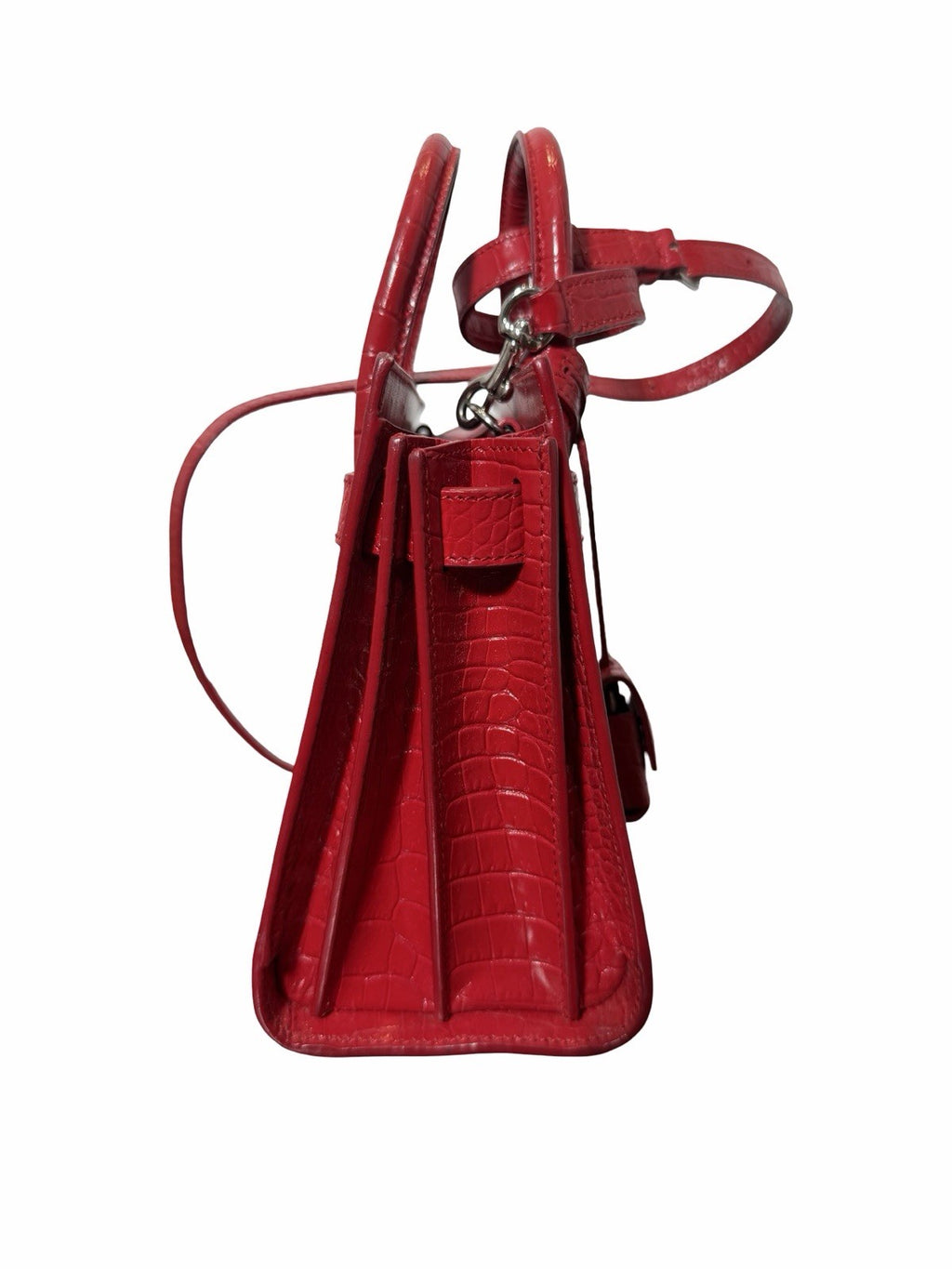 Saint Laurent YSL Sac De Jour Nano Crocodile Leather 