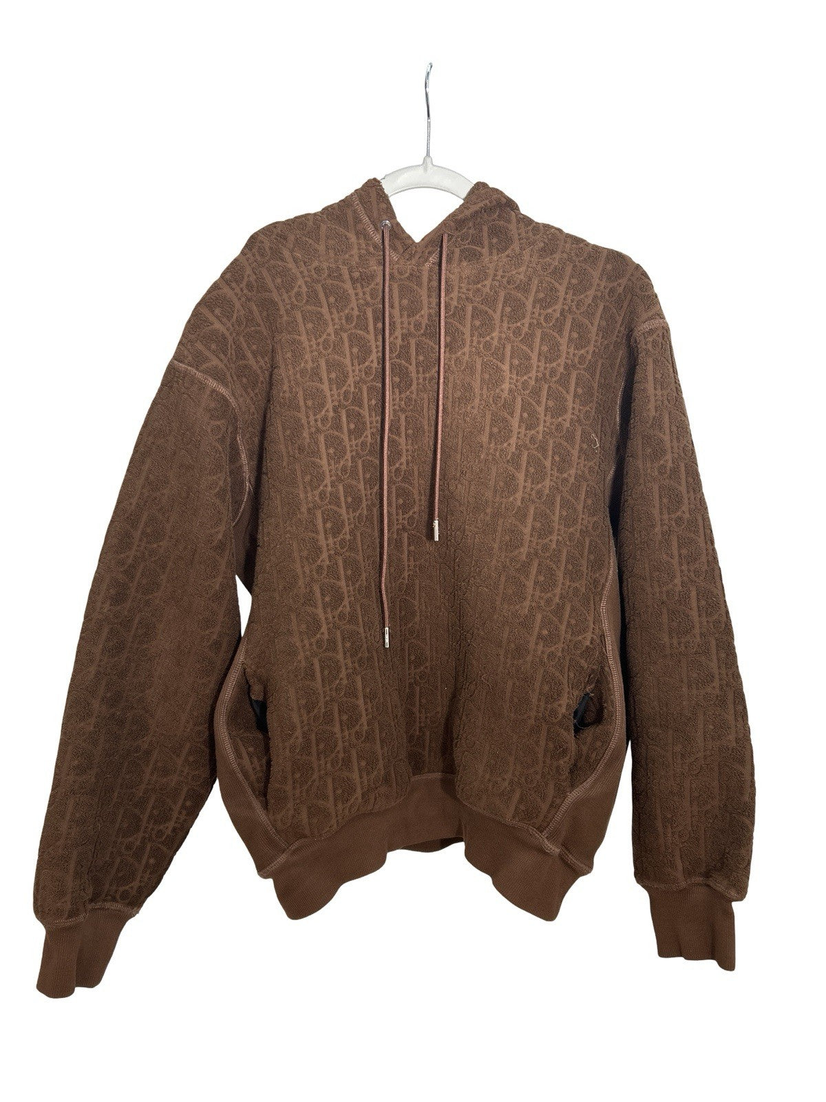 Christian Dior Men’s Oblique Relaxed-Fit Hooded Jacquard Sweatshirt Medium