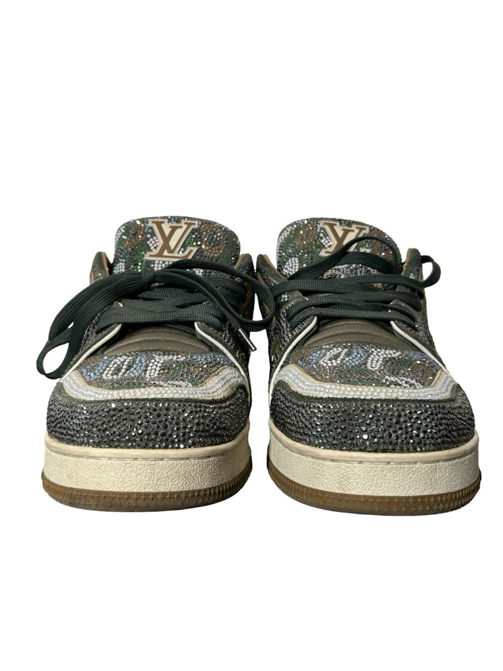 Louis Vuitton LV Trainer Crystal-covered Camouflage Design Size 10LV / 11 Us