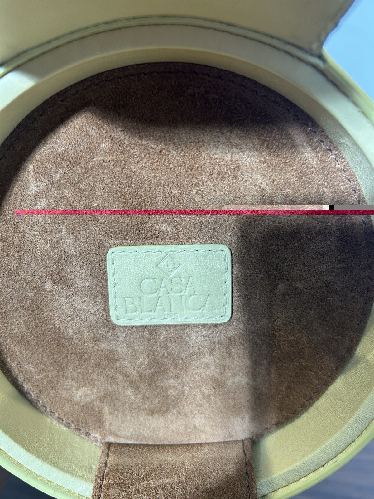 Casablanca Colorblock Calfskin Cylinder Top Handle Bag