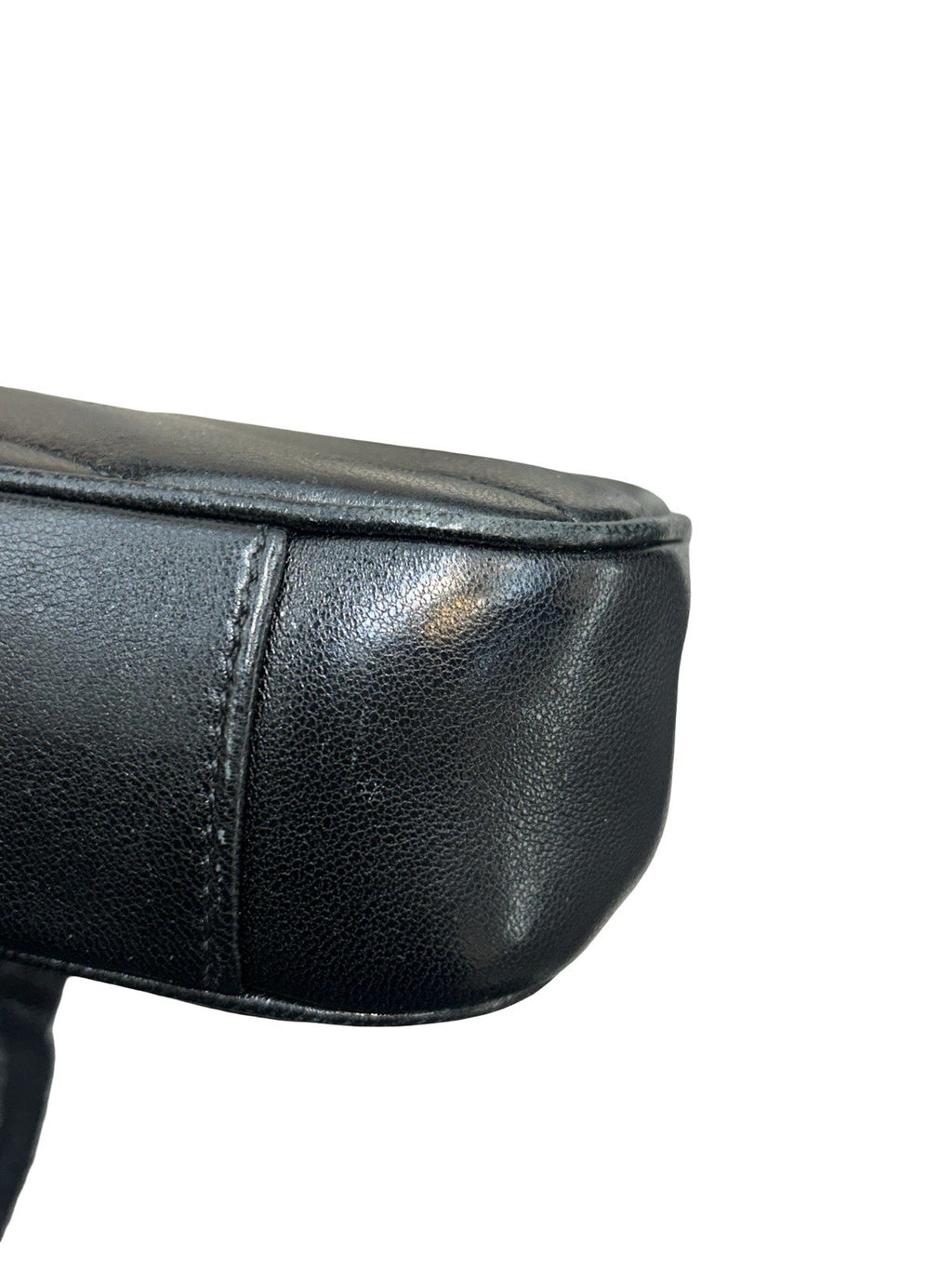 Saint Laurent Lambskin Chevron Quilted Mini Loulou Black