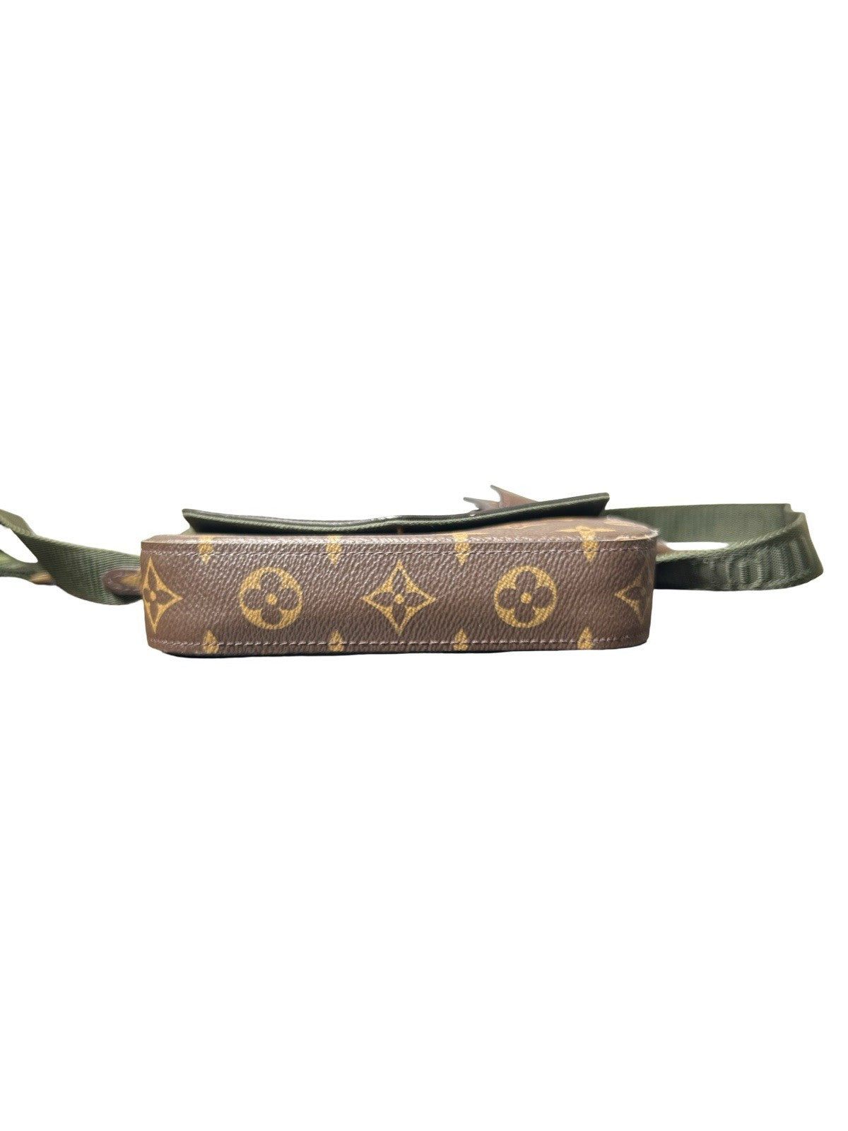 Louis Vuitton Felicie Green Interior Shoulder Bag Brown Canvas