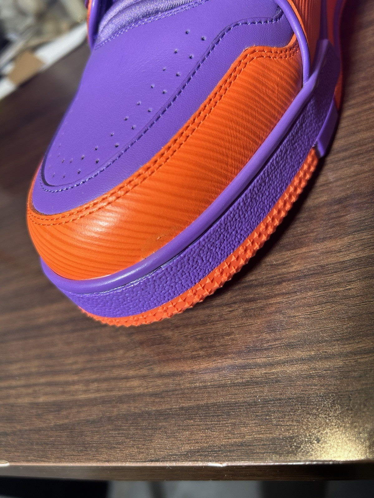 LOUIS VUITTON Calfskin Epi Mens LV Trainer Sneakers Violet