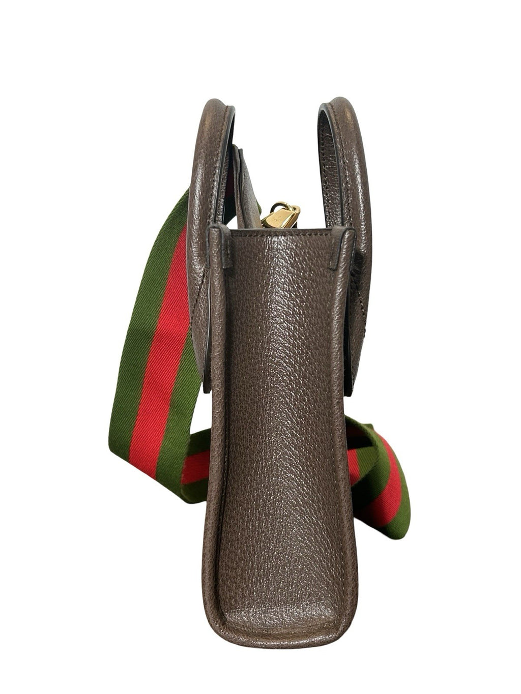 Gucci Monogram Jumbo GG Textured Dollar Calfskin Web Mini Vertical Tote