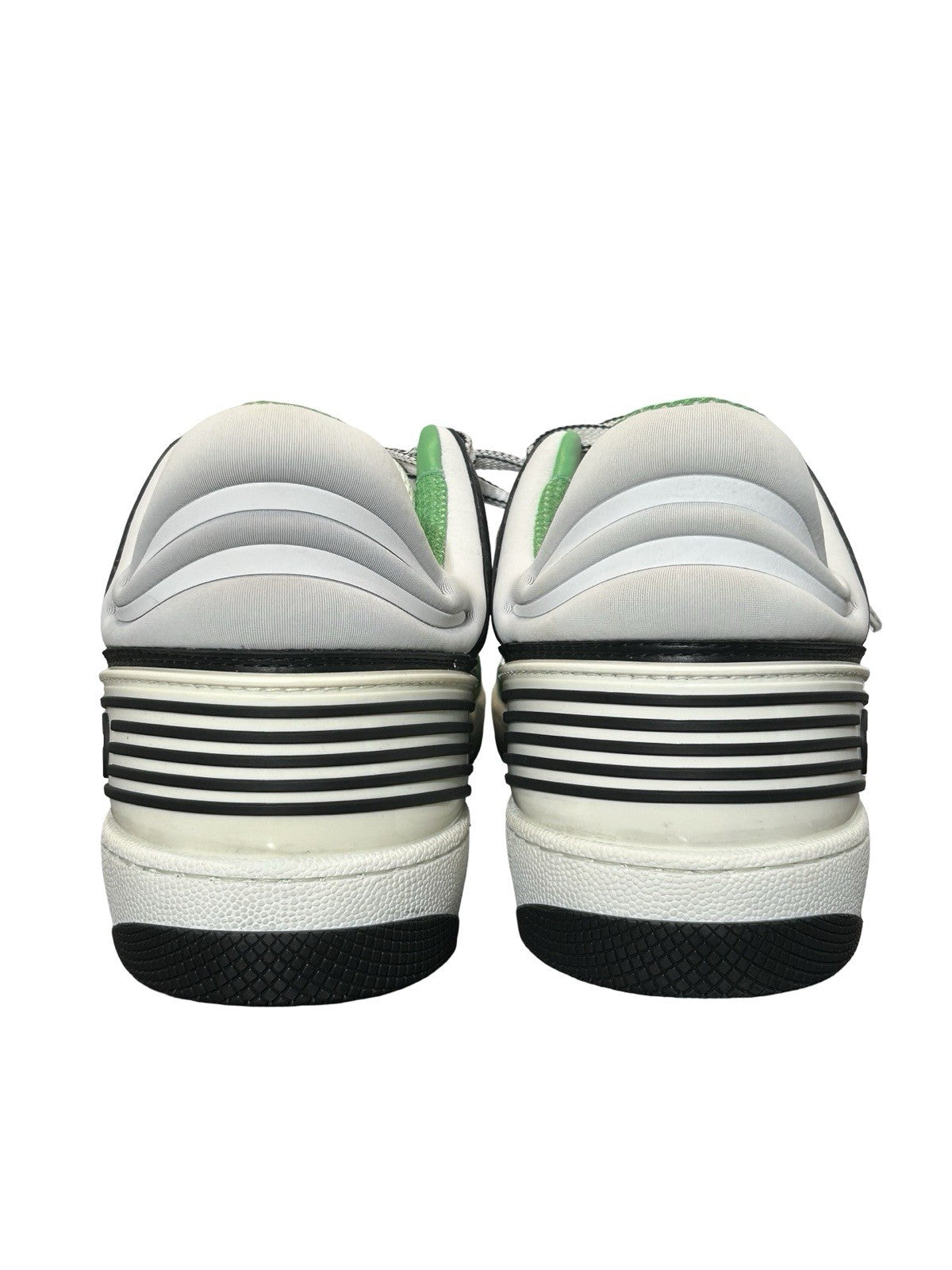 Gucci Basket Demetra Distressed White/Green Unisex Sneakers Mens US 7/ Women 8.5