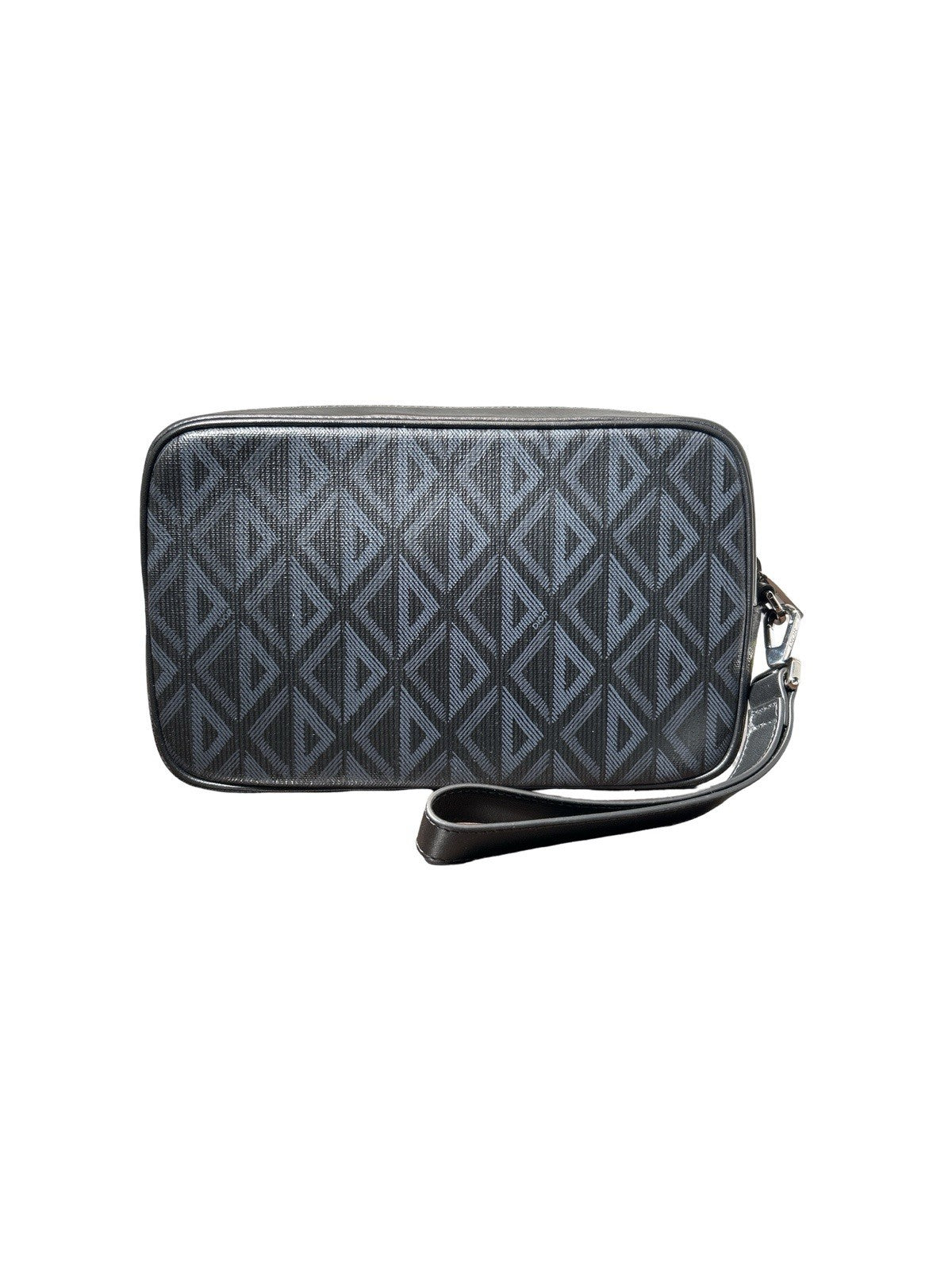 Dior Black CD Diamond Coated Canvas and Leather Toiletry Pouch