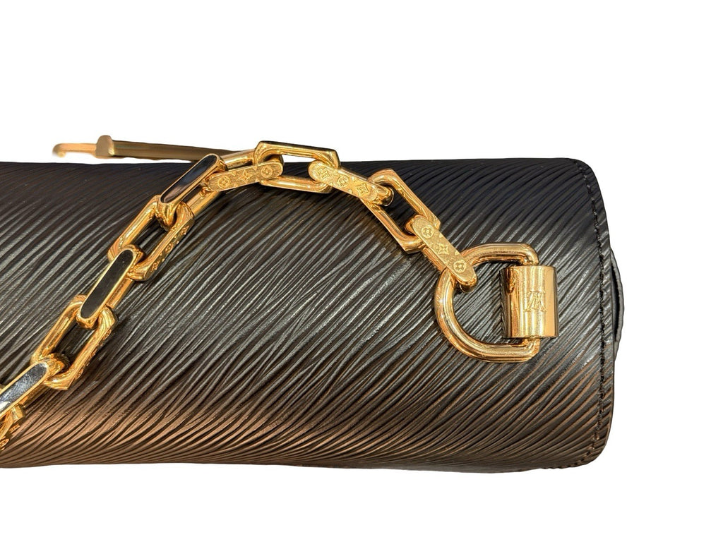 Louis Vuitton Twist MM Epi Bag Mixed Black & Gold Hardware with Engraved Chain