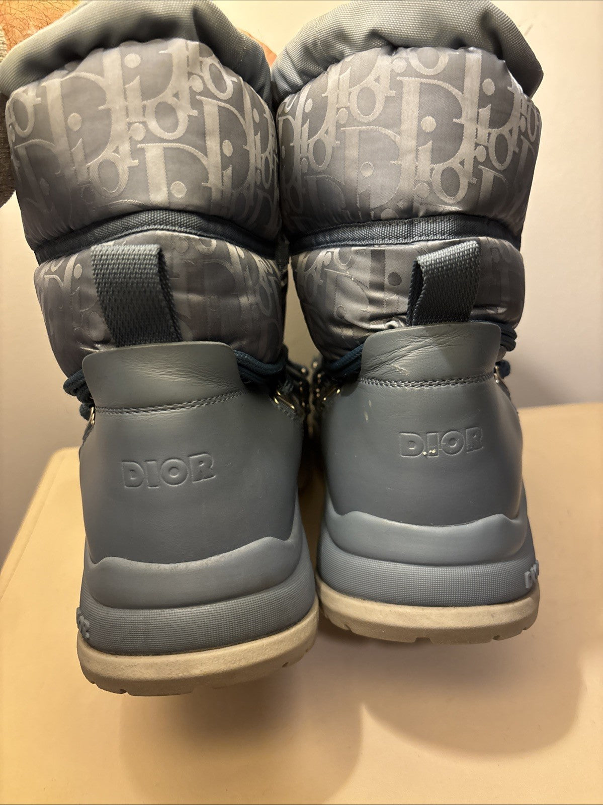 christian dior Oblique Men’s  Snow Ankle  Boot Blue Sz 44/ US 11