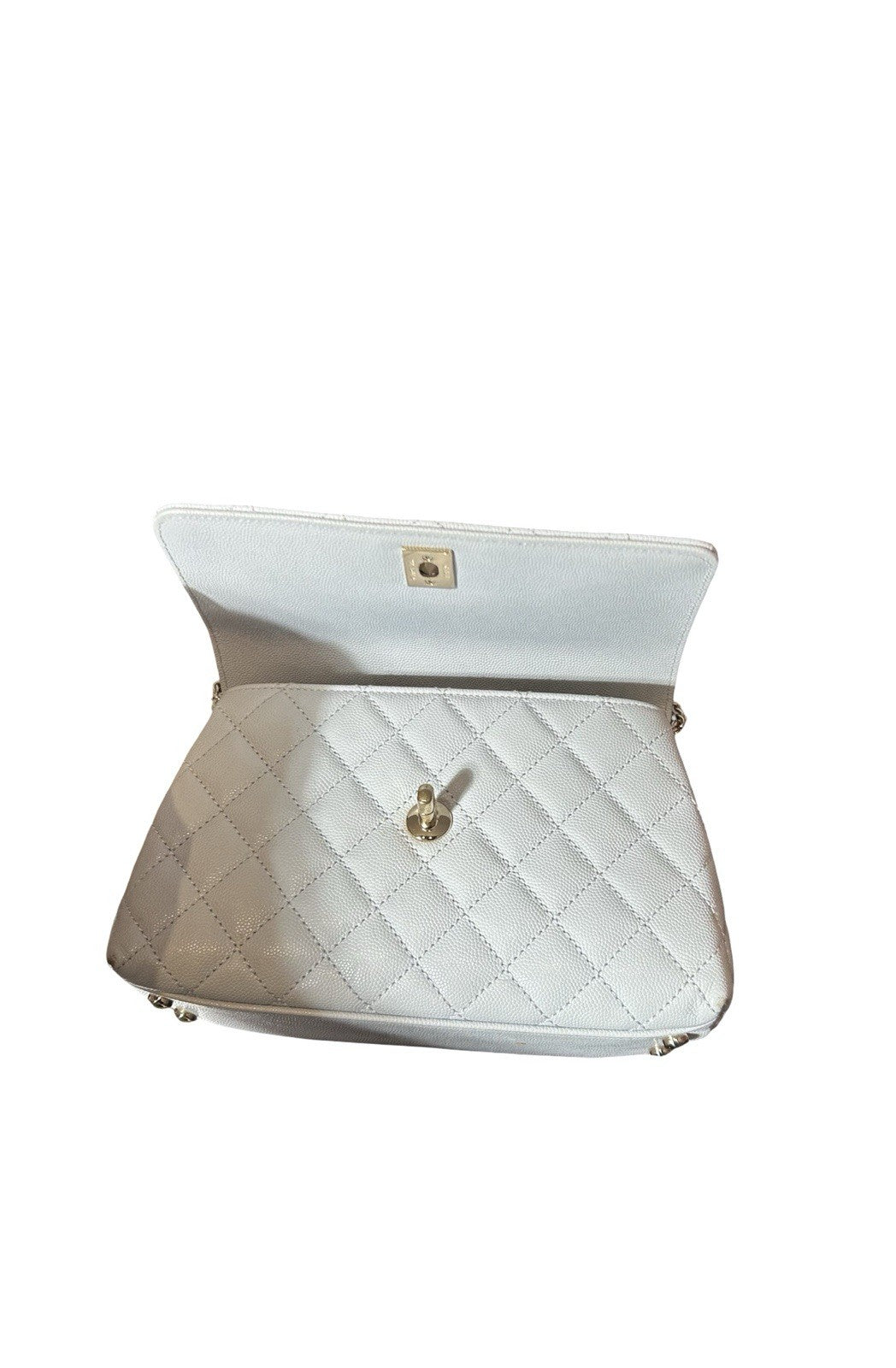 Chanel Caviar Quilted Mini Coco Handle Flap Baby Blue
