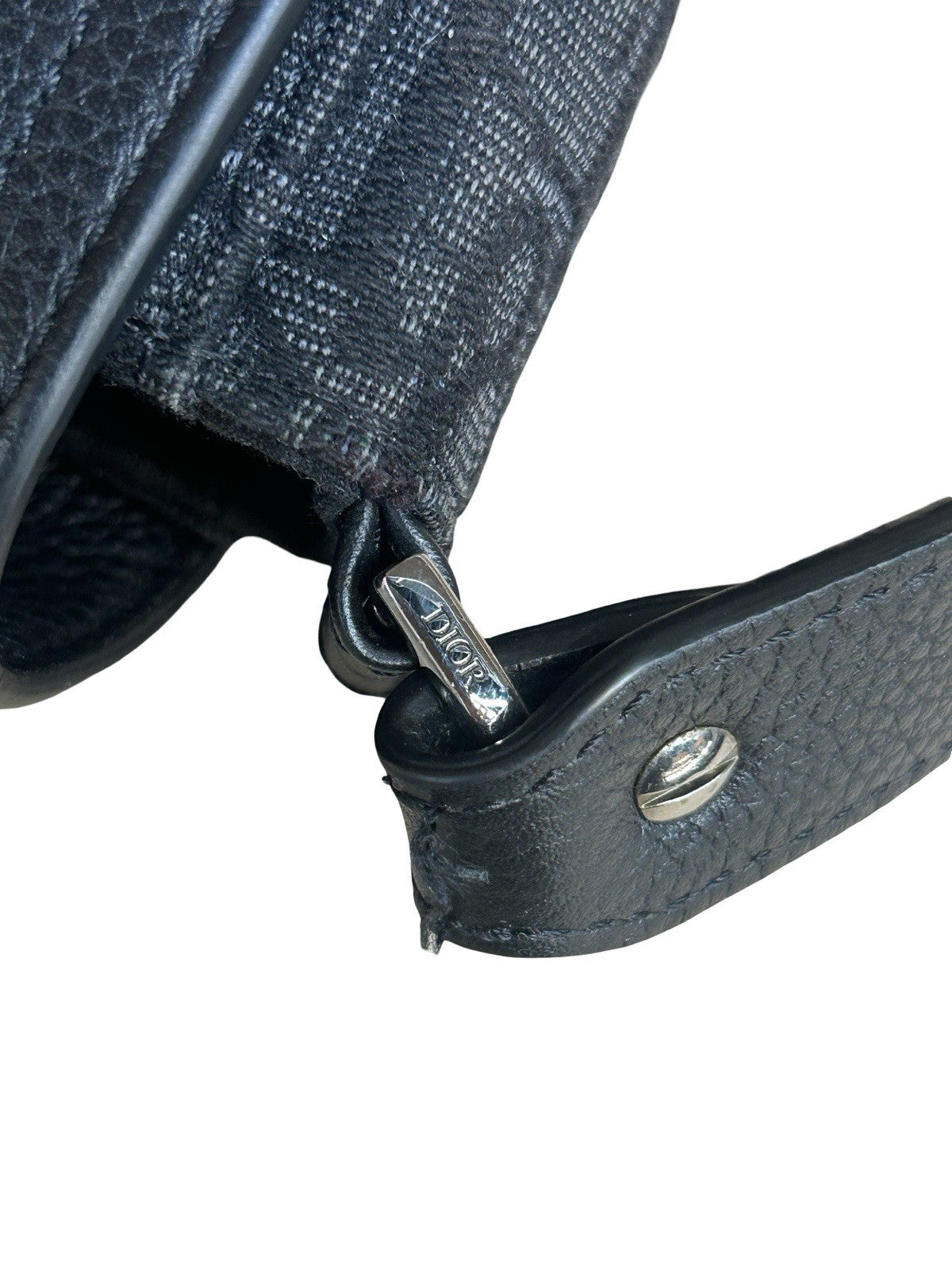 Christian Dior Mini Saddle Messenger Bag With Flap Black