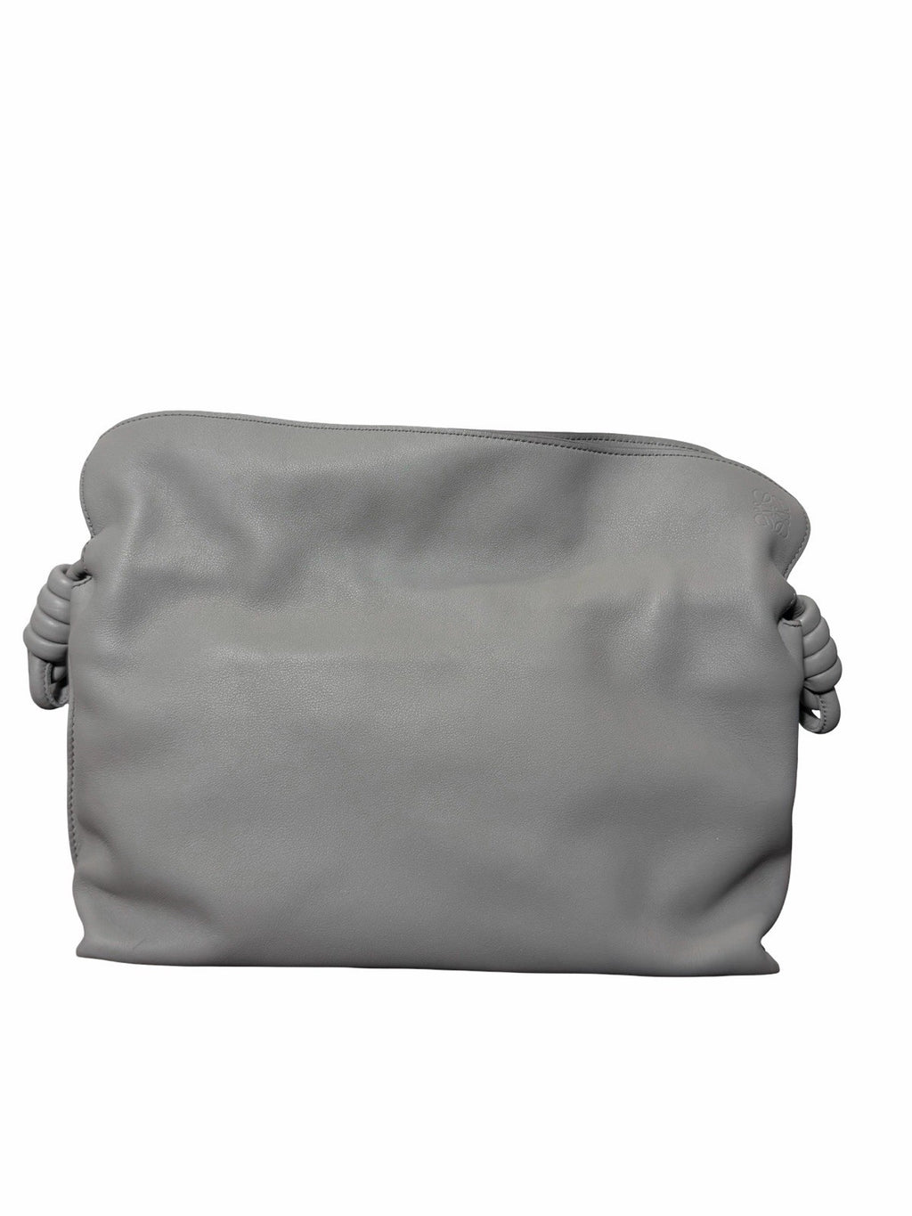 Loewe Leather Flamenco Knot Grey Shoulder Bag