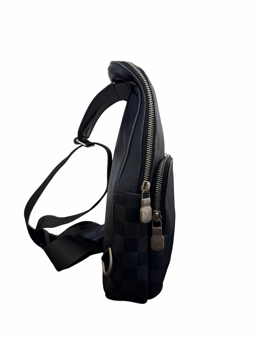 Louis Vuitton Avenue Sling Bag Damier Graphite Black/Gray Zip Adjustable Strap