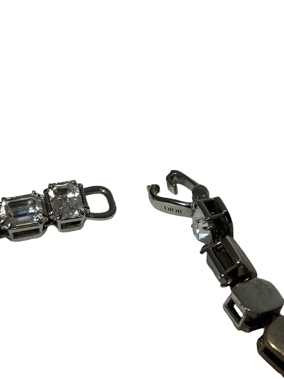 Dior Homme Crystal Choker Necklace Silver FW 2022