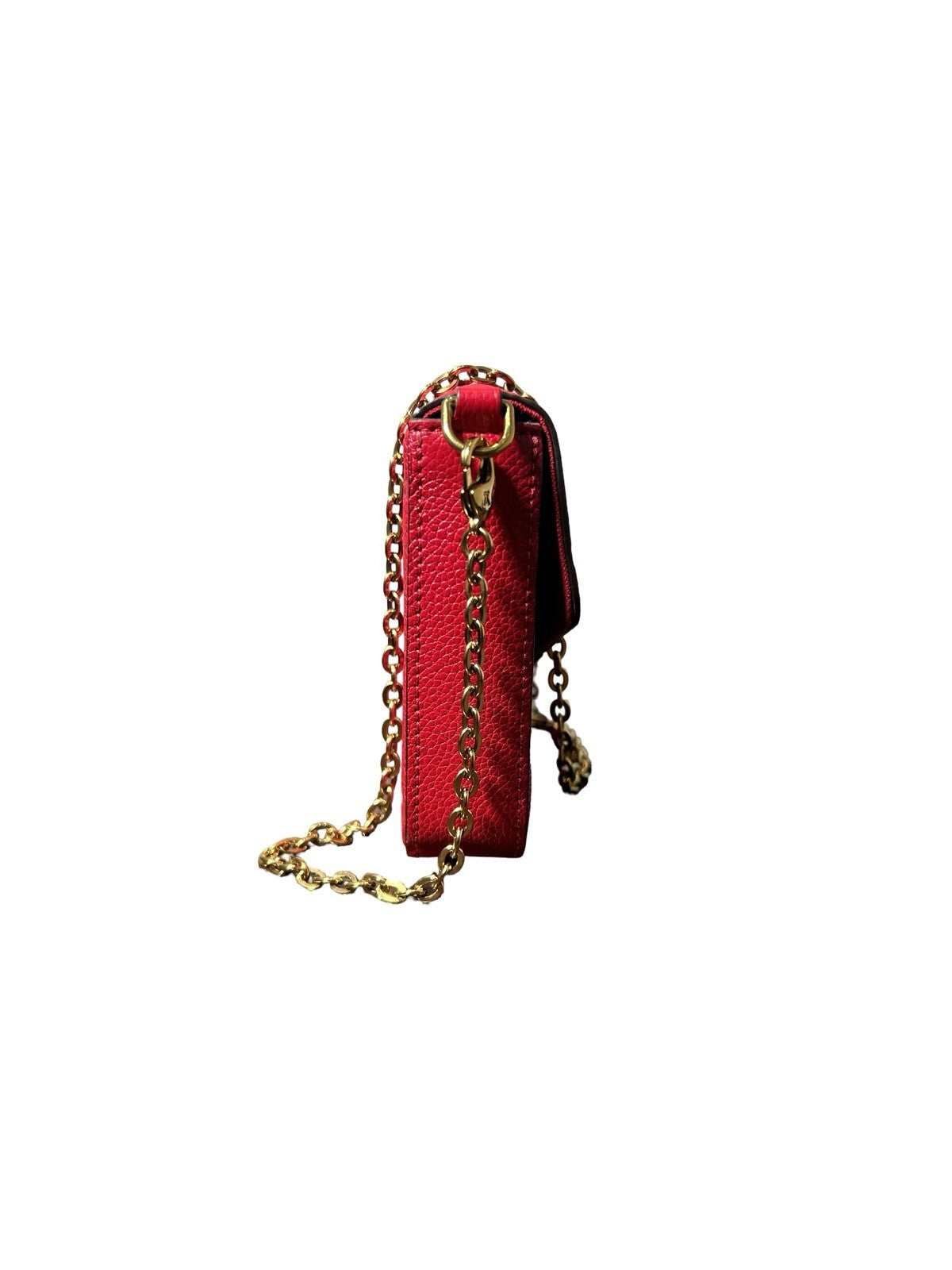 LOUIS VUITTON Empreinte Pochette Felicie Chain Wallet Scarlet