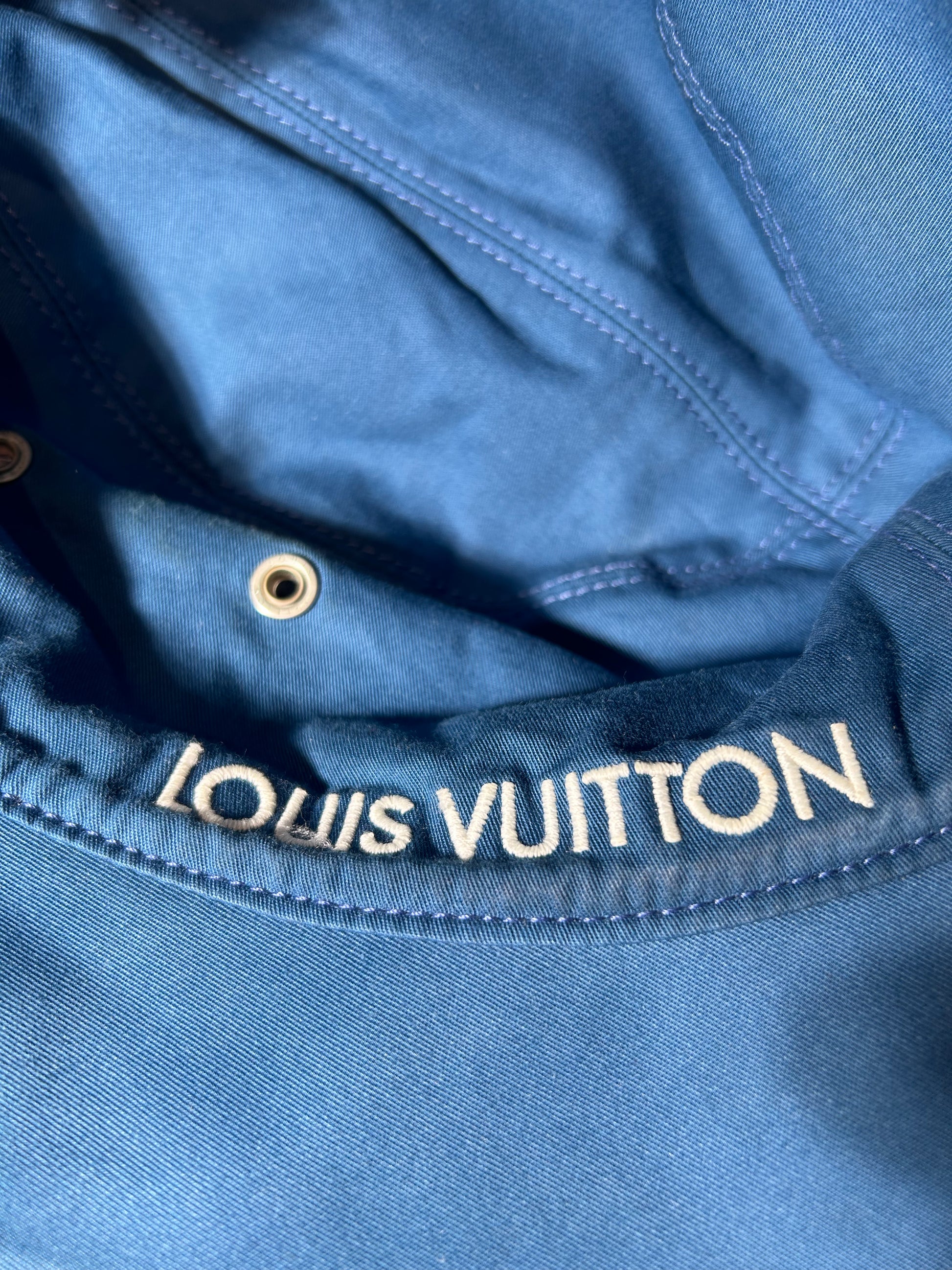 Louis Vuitton Denim Monogram Bucket Hat Size Large