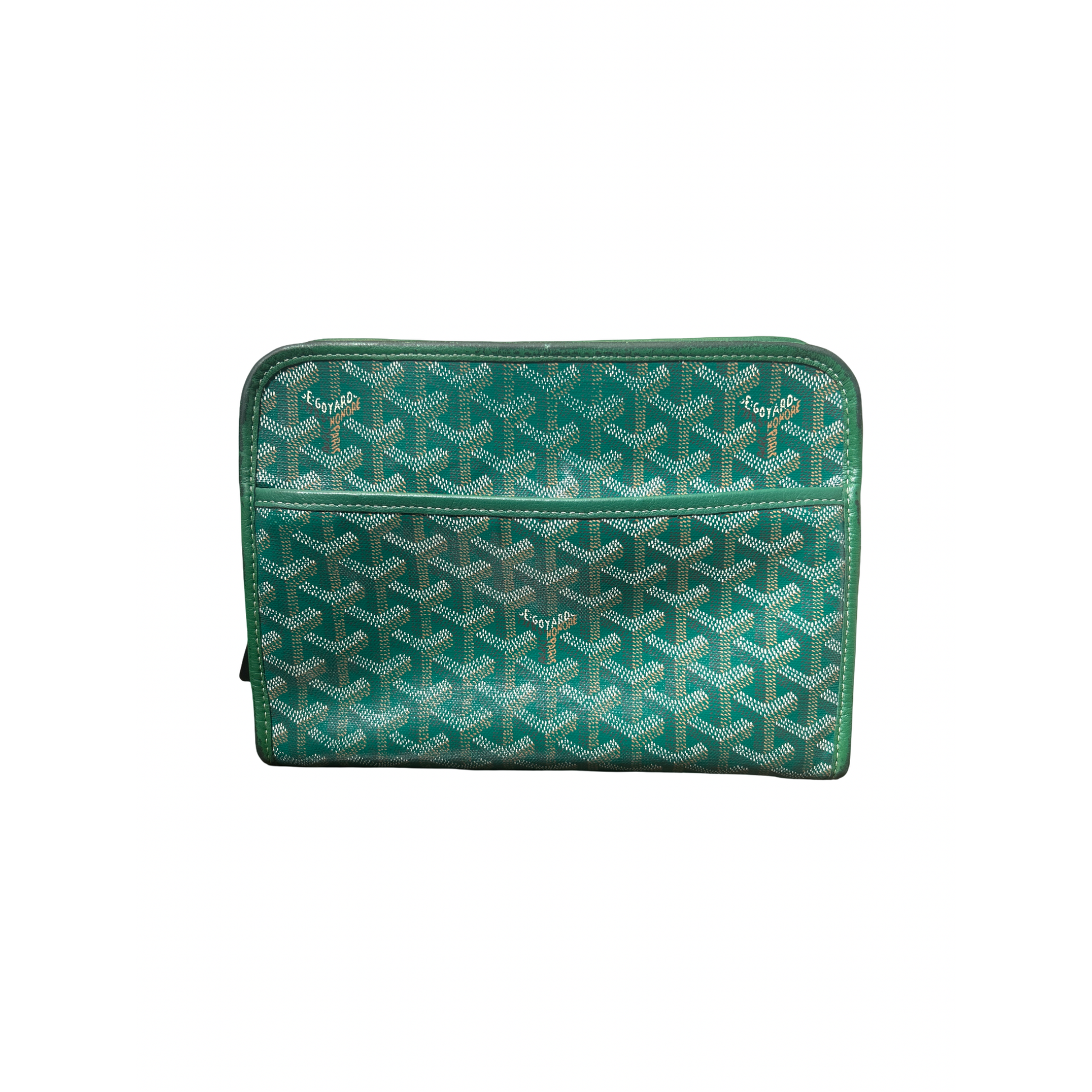 Goyard Goyardine Jouvence Toiletry Pouch Coated canvas MM Green