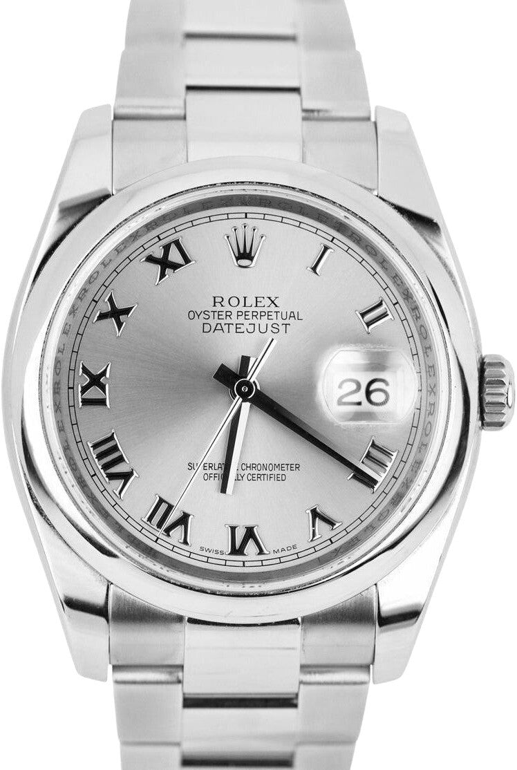 Rolex Datejust 116200 Silver Oyster Bracelet with Silver Bezel M-serial