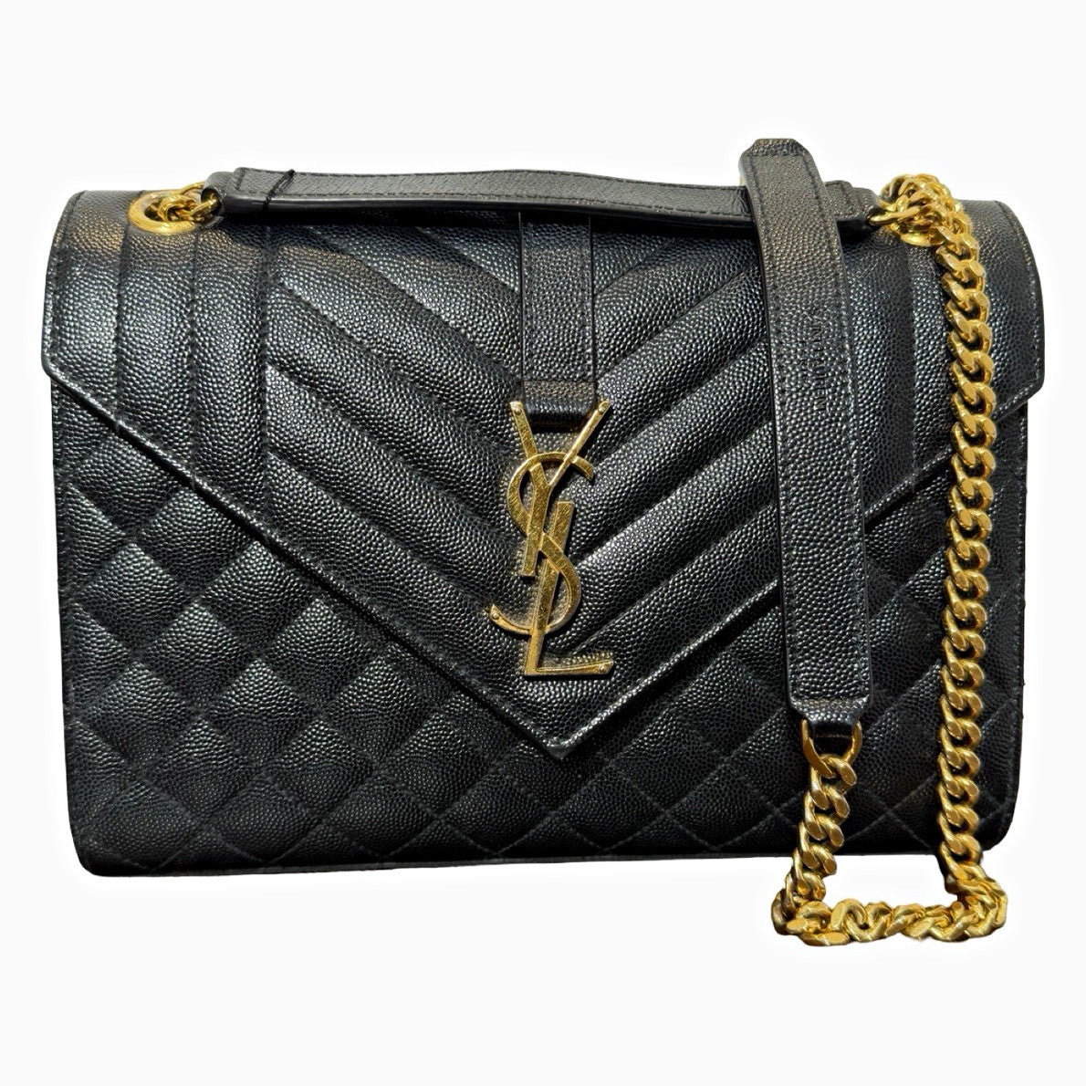 Saint Laurent YSL Envelope Black Shoulder Bag 