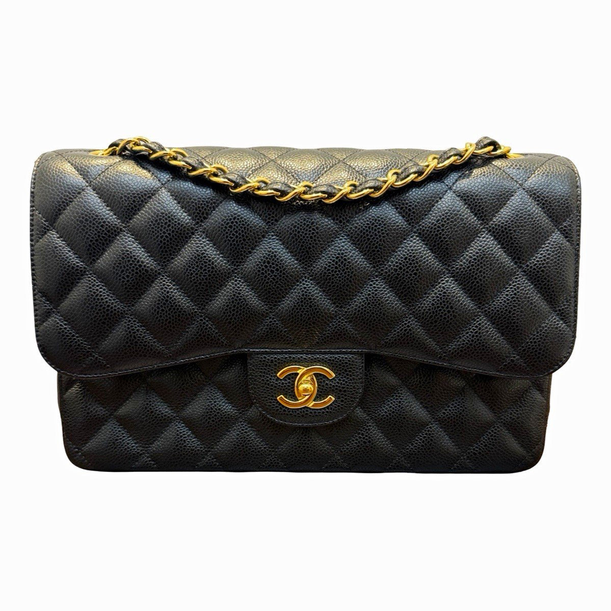 Chanel Black Classic Jumbo Shoulder Bag