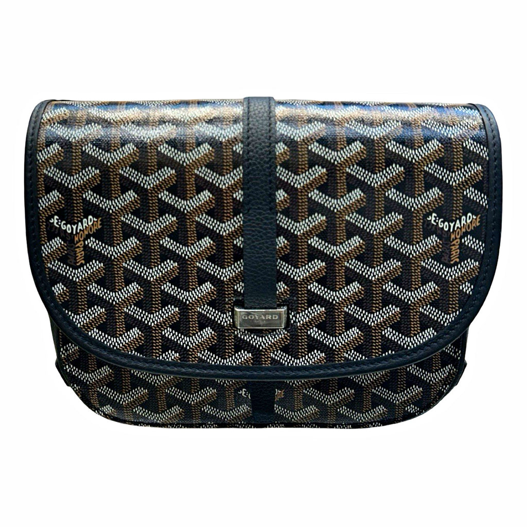 Goyard Goyardine Belvedere PM  Black Crossbody  Bag 