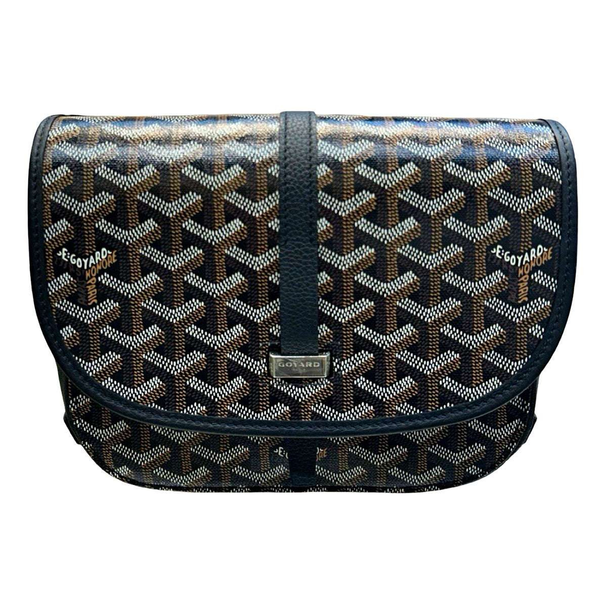 Goyard Goyardine Belvedere PM  Black Crossbody  Bag 