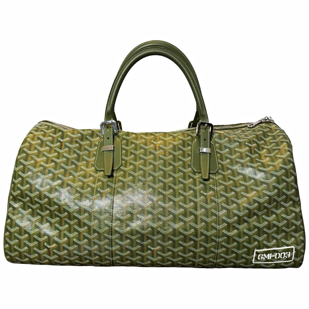 Goyard Goyardine Khaki Boston 50 Duffle Bag